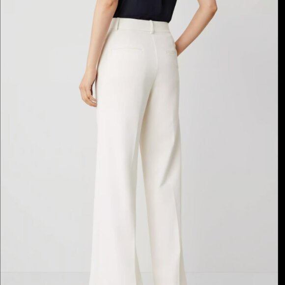 ANN TAYLOR THE PERFECT WIDE LEG PANT WINTER WHITE NEW 12 - Picture 3 of 9